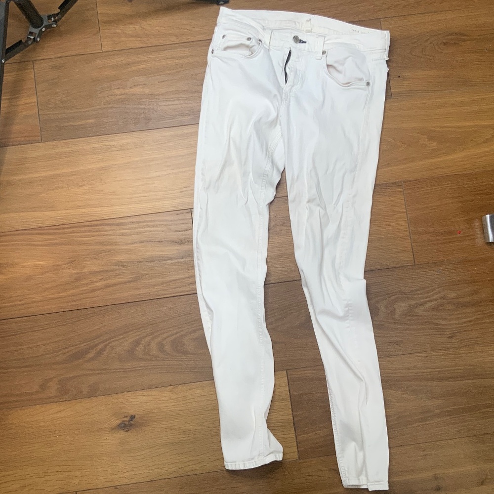 Rag & Bone “The Dre”  Aged Bright White Jeans